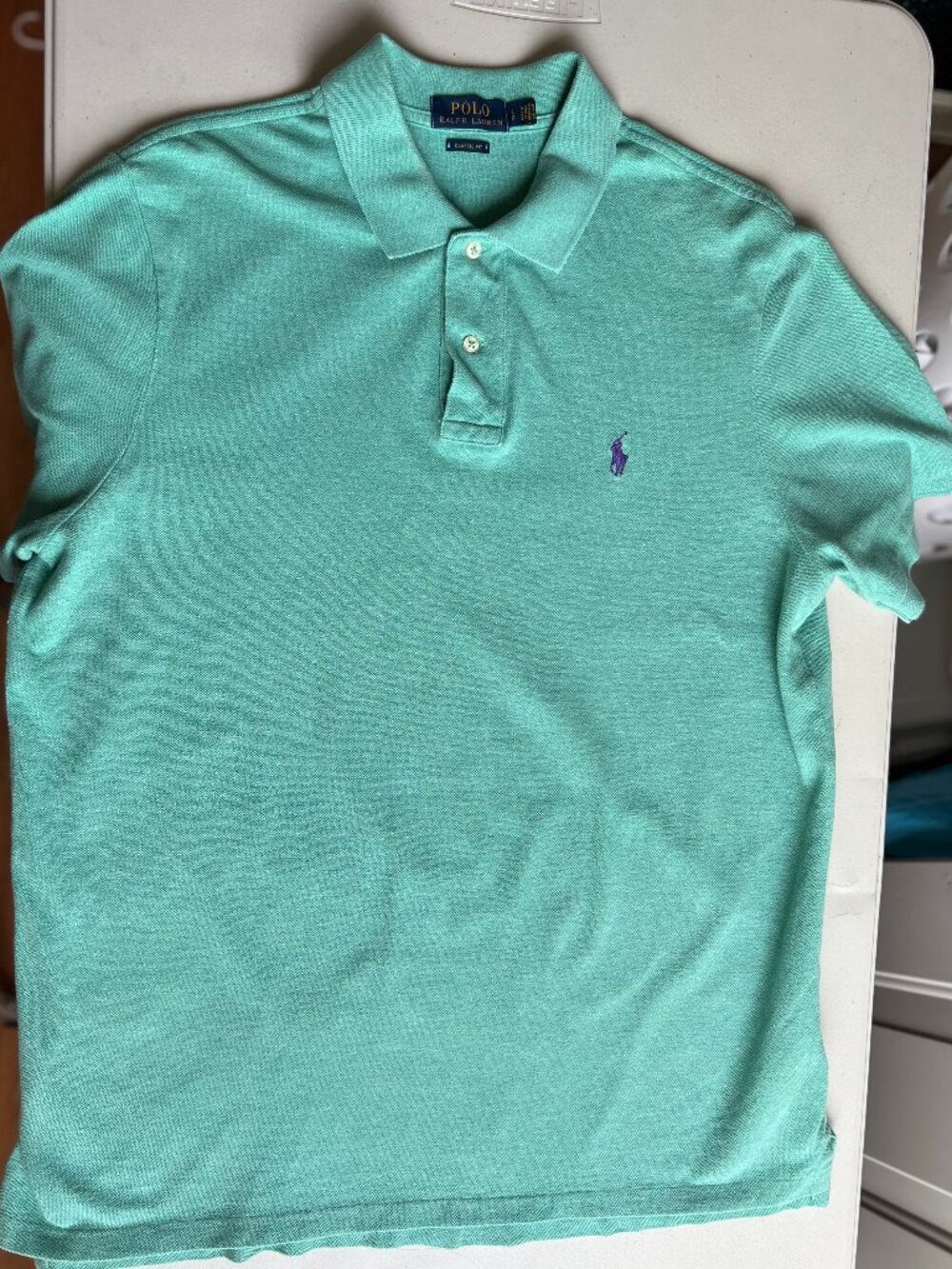 Polo Ralph Lauren Men's Classic Fit Mesh Polo Shirt Seafoam Green Large